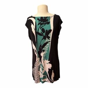 Chico's Travelers floral print sleeveless tunic top